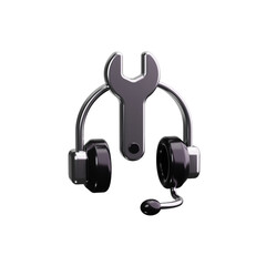 technical support 3d render icons