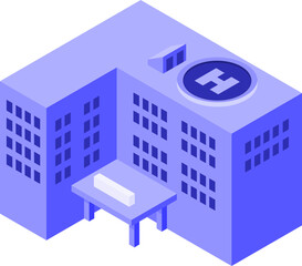 Naklejka premium Cityscape Isometric Icon Set – Modern Urban Buildings and Architecture Vector Illustration