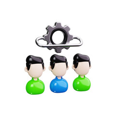 brainstorming 3d render icons