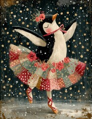 Whimsical vintage Christmas illustrations collection with cute snowmen, Santa Claus, reindeer, penguins, gingerbread characters, nutcrackers, festive elves, snow globes, winter wonderland scenes, cozy