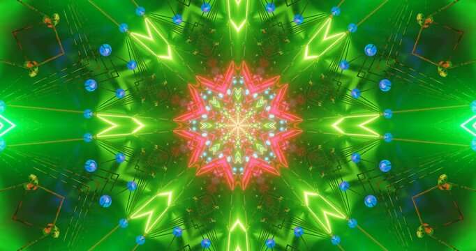 Vibrant tunnel video loop displaying lively colors and dynamic geometric patterns