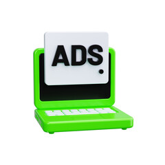 Display Ads 3d render icons