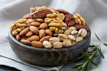 mixed nuts in a bowl