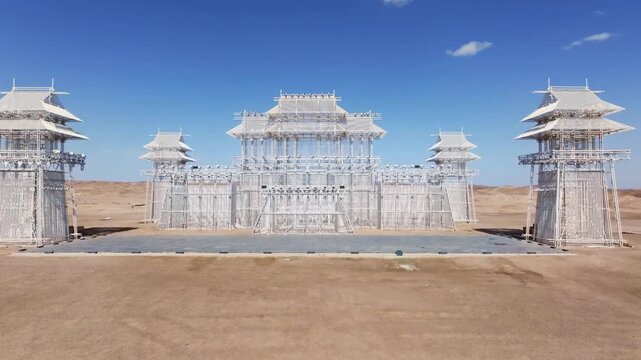 Buildings in the Gobi Desert