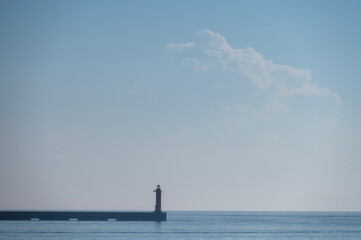 Matsuyama port outer harbor No. 2 Breakwater North Lighthouse, Ehime, Shikoku Japan