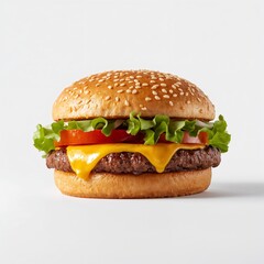 hamburger on a white background