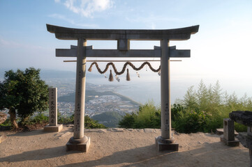 Takaya Shrine, Mountain shrine overlooking Kanonji city & the Seto Inland Sea, Kagawa, Japan