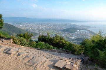 Takaya Shrine, Mountain shrine overlooking Kanonji city & the Seto Inland Sea, Kagawa, Japan