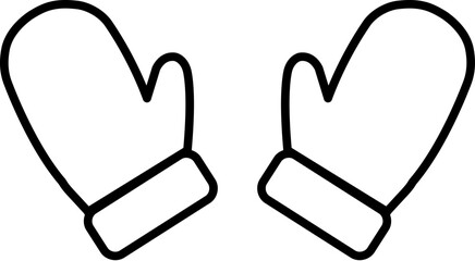 Winter Mittens Gloves Vector Illustration