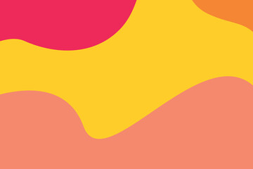 Wavy geometric coral background with colors. Vector design layout for banners, presentations, flyers, textile, wrapping paper, stationery. 