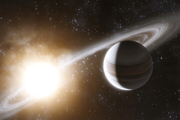 A celestial event where planets align perfectly with a bright pulsar  