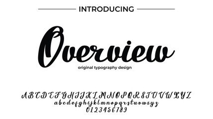 Overview - Elegant Script Font for Smooth Handwritten Design and Creative Typography