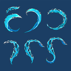 Water splash set for decoration