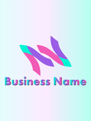 Dynamic Abstract Gradient Logo Design with Modern Vibrant Colors