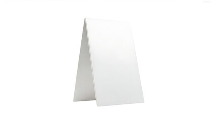 Blank white a frame sign on a white background