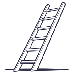 ladder on white background