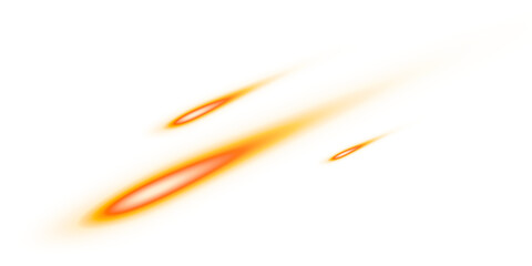 Isolated PNG of Fiery Meteor Shower: Transparent Element for Creative Designs and Compositing.