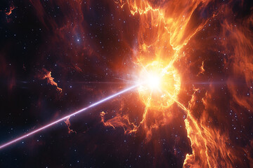 A telescope capture of a gamma-ray burst intense energy release  