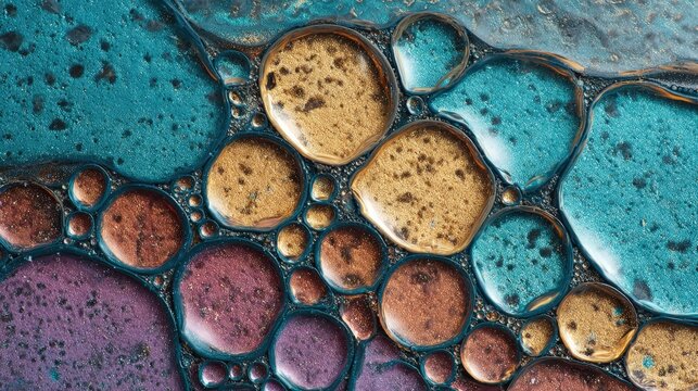 Droplets of Liquid Glass Coating on Concrete Surface Abstract Detail