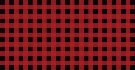 Red Black Lumberjack plaid seamless pattern . Red gingham texture background pattern . Tartans seamless pattern. The combination of Red and black.Check plaid pattern Red , black color vector

