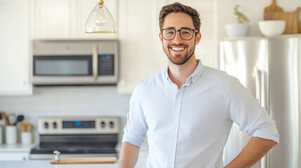 Bright kitchen with white cabinets, stainless appliances, and natural light