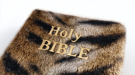 Sacred Words: A close-up view of the word Holy Bible inscribed on a book, invoking spirituality and faith.