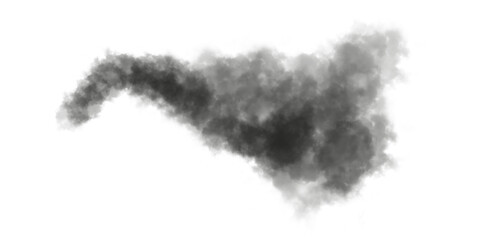 Black watercolor cloud with soft smoky texture and misty edges on white. Abstract fog and ink splash effect for dramatic backgrounds or overlays. Perfect for posters, art projects, and digital design.