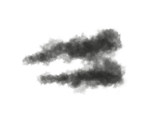 Black watercolor cloud with soft smoky texture and misty edges on white. Abstract fog and ink splash effect for dramatic backgrounds or overlays. Perfect for posters, art projects, and digital design.