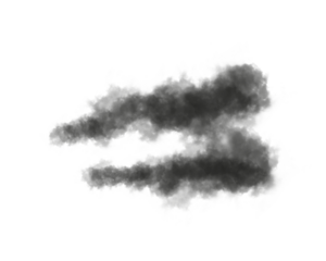 Black watercolor cloud with soft smoky texture and misty edges on white. Abstract fog and ink splash effect for dramatic backgrounds or overlays. Perfect for posters, art projects, and digital design.