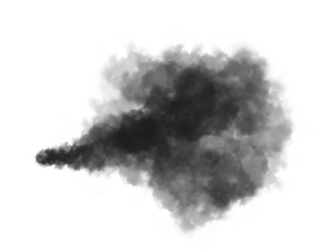 Black watercolor cloud with soft smoky texture and misty edges on white. Abstract fog and ink splash effect for dramatic backgrounds or overlays. Perfect for posters, art projects, and digital design.