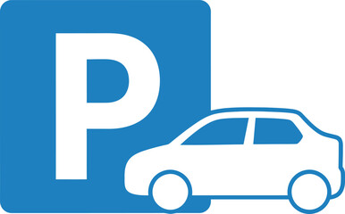 Car Parking Sign Icon | Parking Space Symbol | Vector Illustration | Flat Style
