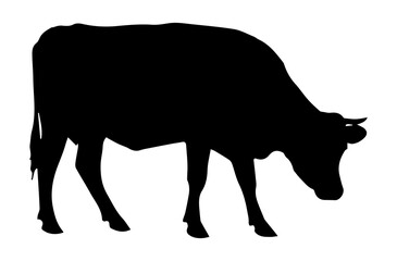 Cow Silhouette PNG – Farm Animal and Livestock Outline Illustration