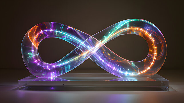 Klein bottle battery emitting self-recharging light beams, showcasing paradoxical energy loops.