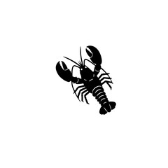 Black Lobster Silhouette