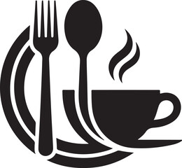 Restaurant and cafe logo vector illustration.


