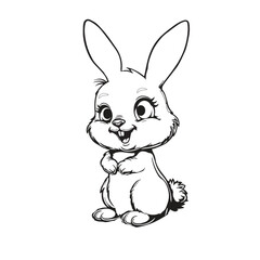 rabbit line art
