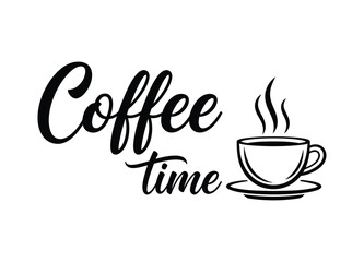 “Coffee Time Minimal Typography Design”