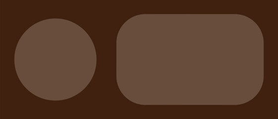 Geometric Forms Abstract composition featuring a circle and a rounded rectangle in shades of brown