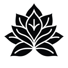 Elegant winter flower line art vector illustration featuring delicate botanical elements in black and white isolated on white background.