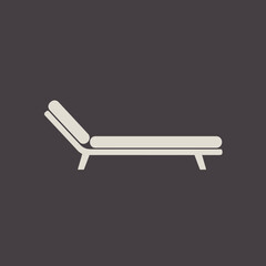 Minimalist Chaise Lounge Illustration on Dark Background.