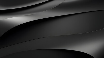 Elegant Silver Metallic Lines on Black Luxury Abstract Background