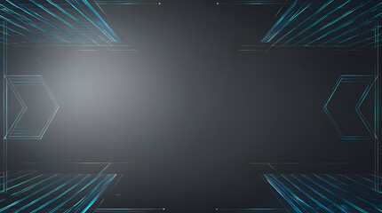 Holographic Blue and Gold Geometric Grid on Dark Futuristic Gradient Background