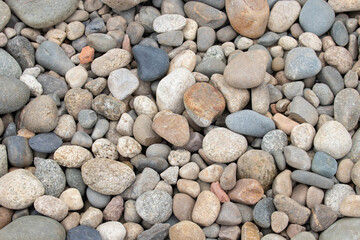 close up River Pebbles on the ground