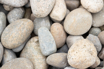 close up River Pebbles on the ground