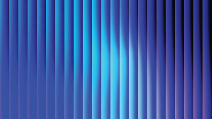 Abstract blue vertical stripes texture with gradient lighting effect and geometric patterns vector