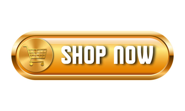 White Red Black Modern Realistic Product Facebook Post - Shop now button - Golden round metallic glossy shop now button with white font