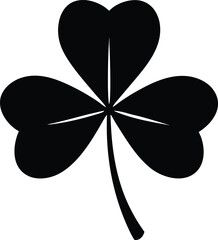 Naklejka premium Black shamrock leaf silhouette isolated on background 1