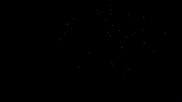 Animation colorful fireworks on black background.	
