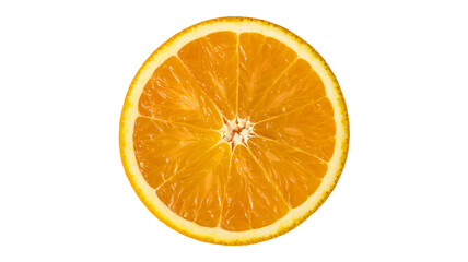 Fototapeta premium Fresh juicy orange slice vibrant citrus fruit healthy food