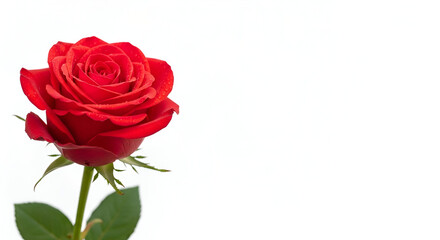 red rose isolated on white